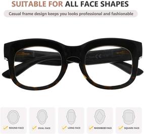 img 1 attached to Eyekepper Women's Oversized Reading Glasses - 4 Pack of Large Frame Eyeglasses for Readers