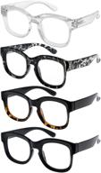 eyekepper women's oversized reading glasses - 4 pack of large frame eyeglasses for readers logo