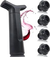 🍷 acrylic wine saver kit: reusable wine stopper set with 4 food grade silicone stoppers - keep wine fresh! logo