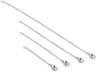 sterling silver necklace extender, gold chain extender for necklaces, bracelets, and anklets set - 2", 3", 4", and 6 logo