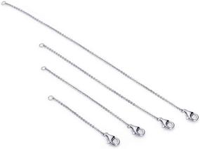 img 4 attached to Sterling Silver Necklace Extender, Gold Chain Extender for Necklaces, Bracelets, and Anklets Set - 2", 3", 4", and 6