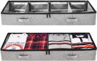 📦 adjustable dividers under bed clothing storage set for sweaters, shoes, and blankets - 39x14.5x6in (set of 2) логотип