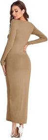 img 3 attached to Verdusa Womens Sleeve Square Bodycon Women's Clothing and Dresses