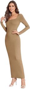 img 1 attached to Verdusa Womens Sleeve Square Bodycon Women's Clothing and Dresses