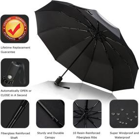 img 3 attached to 🌂 Compact Windproof Umbrellas - Reinforced Construction