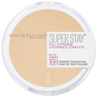 💁 maybelline super stay full coverage powder foundation makeup, 220 natural beige (0.21 oz) - new york logo