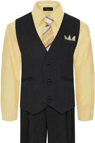 img 3 attached to 👔 Boys' Vest Pant Shirt with Hanky - Suits & Sport Coats for Boys' Clothing