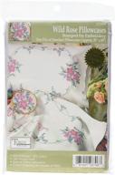 tobin wild rose stamped pillowcase pair for embroidery - 20x30 inch logo