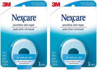 🩹 nexcare sensitive skin tape, 1 inch x 4 yards (pack of 2), 2 count (single pack) logo
