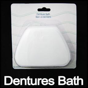 img 2 attached to 🦷 Orthodontic Dental Storage Container - White Denture Bath for Retainers, Mouth Guards, and Retainers