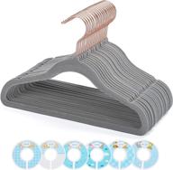 organize and beautify your baby's closet with smartor's 50-pack grey velvet baby hangers and dividers: perfect for newborn, toddler, and children's clothes logo