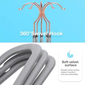 img 3 attached to Organize and Beautify Your Baby's Closet with Smartor's 50-Pack Grey Velvet Baby Hangers and Dividers: Perfect for Newborn, Toddler, and Children's Clothes