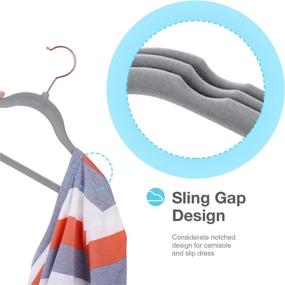 img 2 attached to Organize and Beautify Your Baby's Closet with Smartor's 50-Pack Grey Velvet Baby Hangers and Dividers: Perfect for Newborn, Toddler, and Children's Clothes