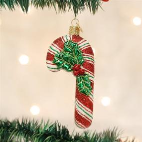 img 2 attached to Peppermint Glass Blown Christmas Ornaments - Glistening Candy Cane Design for Your Christmas Tree