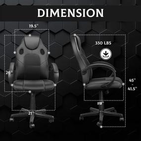 img 3 attached to 🪑 Dvenger Office Desk Chairs, Clearance Office Chairs, Video Game Chairs, Gaming Chairs, Computer Gaming Chair, Gaming Chairs for Teens, Adults, Gamers in Black