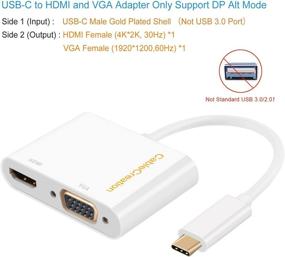 img 3 attached to USB C to HDMI VGA Adapter, CableCreation Type C to HDMI 4K VGA 1080P Converter, Compatible with MacBook Pro 2019 2018, iPad Pro 2018, Chromebook Pixel, XPS 13, Yoga 910, Surface Go, Galaxy S10, LG G5