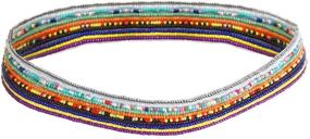 img 4 attached to 💃 Vibrant Set of 10 Waist Beads for Women and Girls - Stretchy Belly Waist Beads Body Chain Jewelry, Assorted Colors - A Complete Belly Waist Beads Kit to Accentuate Your Style