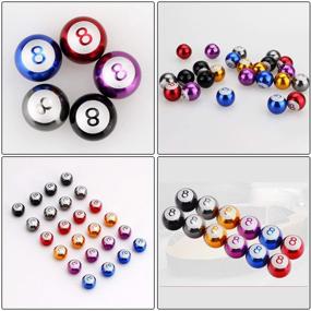 img 3 attached to INCART Pool Eight Ball (Billiard Black 8) Стальные колпачки для клапанов шин