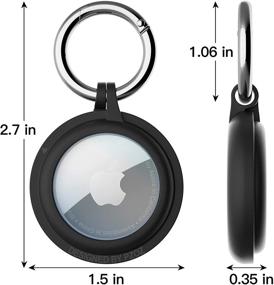 img 3 attached to PZOZ (4 Pack) AirTag Case Keychain Built-In Screen Protector Holder Compatible With Apple AirTag