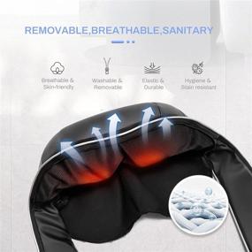 img 1 attached to 🧖 ALLJOY Shiatsu Back and Neck Massager with Heat - Electric Deep Tissue 3D Kneading Massage Pillow for Shoulder, Legs, Foot and Body, Muscle Pain Relief - Ideal for Office, Home & Car Therapy