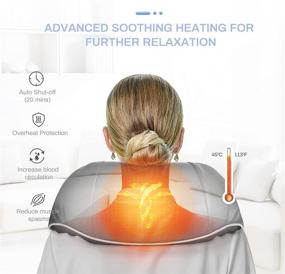 img 2 attached to 🧖 ALLJOY Shiatsu Back and Neck Massager with Heat - Electric Deep Tissue 3D Kneading Massage Pillow for Shoulder, Legs, Foot and Body, Muscle Pain Relief - Ideal for Office, Home & Car Therapy