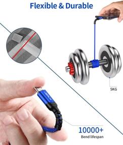 img 1 attached to 🔷 JSAUX USB C кабель для быстрой зарядки USB C 60W - [2-Pack 6.6 фута] Тип C зарядный шнур для Samsung Galaxy S21/S20/Note 20, MacBook Air/Pro 13'', iPad Air/Pro 2020, Google Pixel 3/4 и других устройств - Голубой