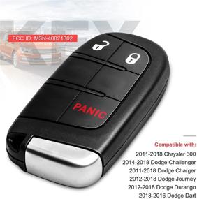 img 3 attached to VOFONO Key Fob Keyless Entry Remote for Dodge & Chrysler 2011-2018 Models, FCC ID: M3N-40821302