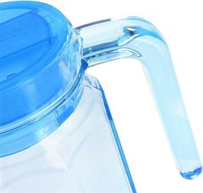 img 2 attached to 🍹 Ice-Blue Glass Pitcher and Glasses Set - Perfect for Homemade Ice Tea & Juice or Lemonade, Beer Beverage Party Carafe with Cups, Ideal Gift Drinking Cups Set - 5 PCS