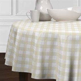 img 2 attached to 🍽️ LuxeHome Buffalo Plaid Tablecloths: Ideal for Dining & Kitchen Spaces