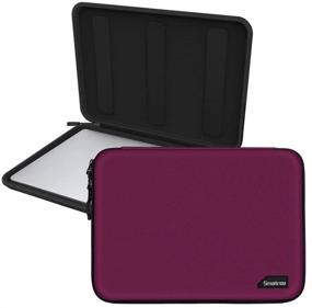 img 4 attached to 🎒 Smatree Hardshell Laptop Sleeve - Compatible with 13.3 inch MacBook Air 2020/ MacBook Pro 2020/ 2019/ 2018/ 2017/ Lenovo Chromebook Flex 5/ Jumper EZbook X3 (Red)