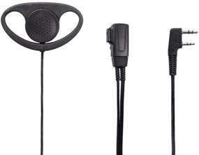 img 3 attached to 🎧 Caroo D Shape Earpiece Headset with Mic PTT - Compatible with Baofeng UV-5R BF-888S BF-F8HP BF-F9 UV-82 UV-82HP UV-82C Kenwood TK-2107 TK-3107 - Walkie Talkies Two Way Radio 2-pin Connector