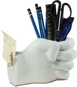 img 2 attached to 🖊️ Desktop Madness Series Tech Tools Hand Pen Holder - Magnetic Back (HS-8040)