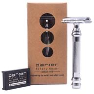 parker 98r ultra heavy weight long handle double edge safety razor & 5 blades: superior quality for a flawless shave logo