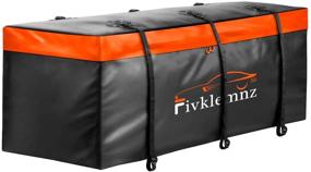 img 4 attached to 🚗 FIVKLEMNZ Car Cargo Carrier Bag: 20 Cubic Feet Waterproof Hitch Tray Cargo Carrier with 6 Reinforced Straps for All Vehicles with Steel Cargo Basket (59" x 23" x 23")