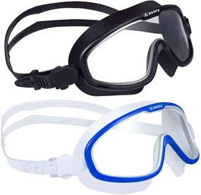 img 4 attached to Premium 2 Pack Anti-Fog Swim Goggles: Ideal for Adult Men, Women & Youth; Features Soft Silicone Gasket