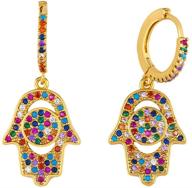 annafoya colorful zirconia rhinestone earrings logo