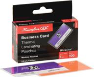 🔒 gbc laminating sheets: ultraclear thermal laminating pouches for business cards - 100 pack (5 mil, heatseal, 51005) logo