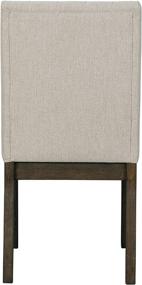 img 2 attached to 🪑 Contemporary Beige Dining Chairs - Set of 2, Signature Design by Ashley Dellbeck with Upholstered Channel Stitching