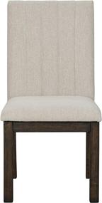 img 3 attached to 🪑 Contemporary Beige Dining Chairs - Set of 2, Signature Design by Ashley Dellbeck with Upholstered Channel Stitching
