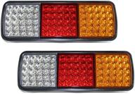 🚦 vinauo 75 led truck tail light bar: waterproof ip68 turn signal, brake, reverse, trailer taillight lamps - ideal for boat, snowmobile, utility trailer, and more! (pack of 2) logo