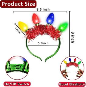 img 3 attached to 🎄 4 Пакета светящихся гирлянд на шейку и офирошенье: Многоцветные светодиодные лампочки, 6 режимов мигания - Идеальные рождественские праздничные принадлежности и подарки для детей и взрослых.