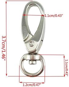 img 3 attached to 🔗 yueton - Set of 20 D Swivel Trigger Clips Hooks with Metal Key Ring Lobster Clasps