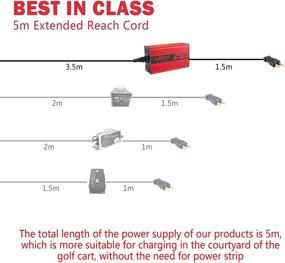 img 2 attached to 🔌 LZFAN Зарядное устройство для гольф-кара 48V 15 Ампер - Идеальное зарядное устройство для аккумулятора 48 Вольт Club Car и EZGO с разъемом Crowfoot