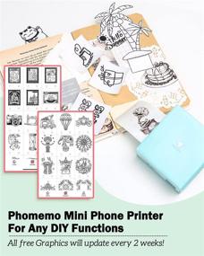 img 1 attached to 🖨️ Enhanced Bluetooth Pocket Printer: Phomemo M02 - Mini Thermal Portable Note Printer Designed for High-Quality Photo Printing