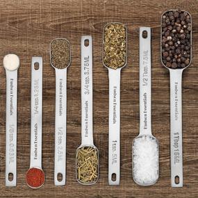 img 1 attached to 🥄 Hudson Essentials Stainless Steel Measuring Spoons Set - Versatile for Dry or Liquid - Fits in Spice Jars - 7-Piece Bundle