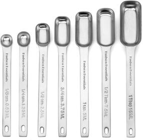 img 3 attached to 🥄 Hudson Essentials Stainless Steel Measuring Spoons Set - Versatile for Dry or Liquid - Fits in Spice Jars - 7-Piece Bundle