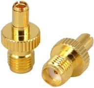 🔌 pack of 2 sma female to ts9 male rf coax connector adapter logo