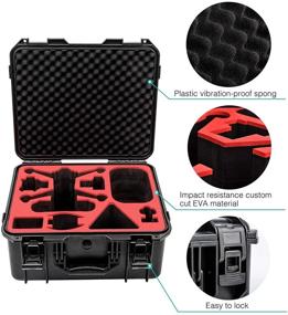 img 1 attached to 📦 TOMAT Waterproof Hard Case for DJI FPV Combo Accessories - Storage Bag for DJI FPV Drone, Goggles, Motion Controller, Drone Batteries, and More - Black Shockproof Case