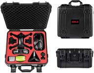 📦 tomat waterproof hard case for dji fpv combo accessories - storage bag for dji fpv drone, goggles, motion controller, drone batteries, and more - black shockproof case logo