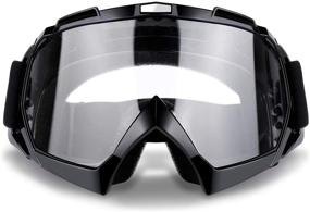 img 4 attached to 🏍️ Ultimate Motorcycle Motocross Goggles: ATV Off Road Glasses for Men, Women & Youth – Dustproof UV400 Protection, Windproof Clear Lens – Perfect for Dirt Bike Riding, Cycling, Skiing & More!